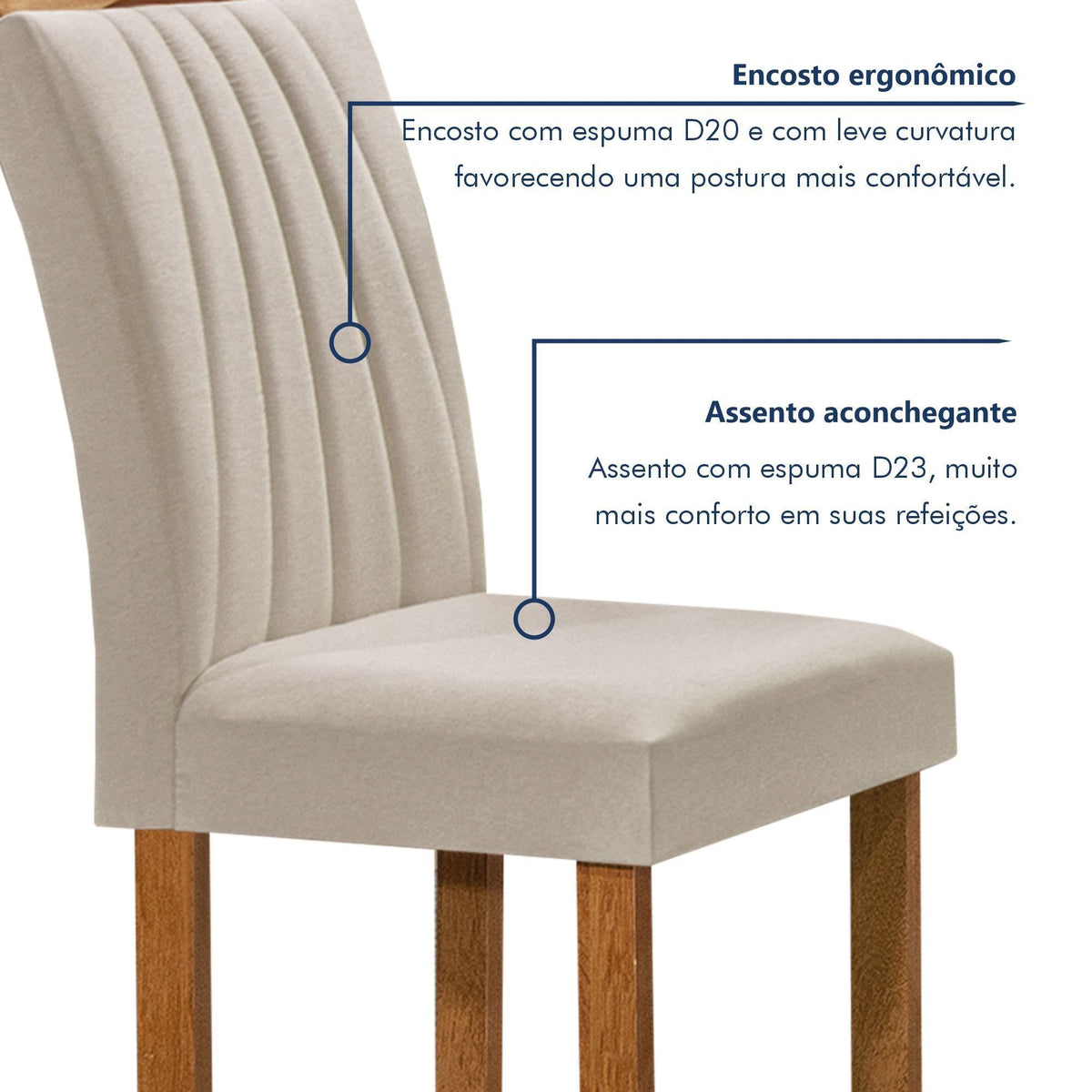 Conjunto Mesa Tampo Smart Plus Vidro Kyra 120CMX90CM 4 Cadeiras Arizona - Foto 7