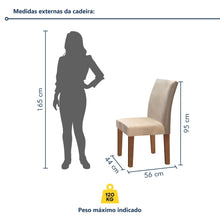 Conjunto Sala de Jantar Mesa Tampo de Vidro 4 Cadeiras Espanha Cia dos Móveis - Foto 11