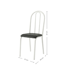 Conjunto Mesa de Jantar 4 Lugares Retangular em Aço com Tampo em Granito Monique Mescla Branco/Preto - Foto 4