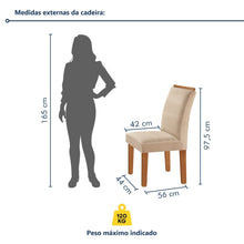 Conjunto Sala de Jantar Mesa Tampo Dakota Plus Vidro 160x80cm com 6 Cadeiras Luisa Cia dos Móveis - Foto 11