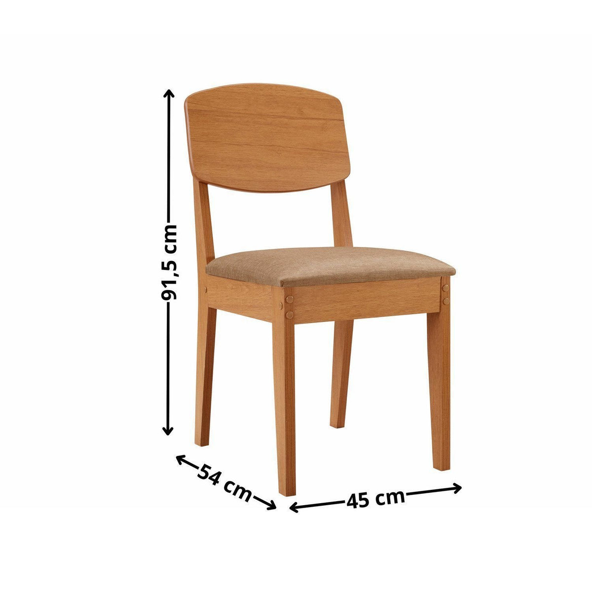 Conjunto Sala de Jantar Mesa Tampo 180cm Canto Copo de MDF e 6 Cadeiras Dublin Cleo Cia dos Móveis - Foto 4