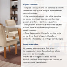 Conjunto Sala de Jantar Mesa Tampo Dakota Plus Vidro 160x80cm com 6 Cadeiras Luisa Cia dos Móveis - Foto 14