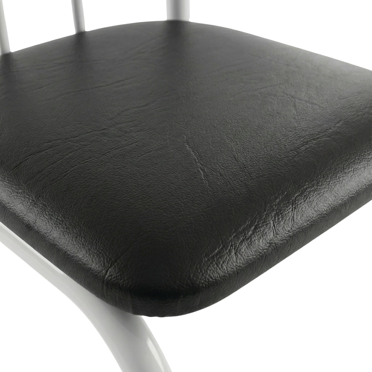 Conjunto Mesa de Jantar 4 Lugares Retangular em Aço com Tampo em Granito Monique Mescla Branco/Preto - Foto 9