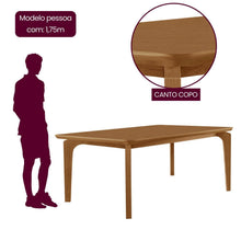 Conjunto Sala de Jantar Mesa Tampo 180cm Canto Copo de MDF e 6 Cadeiras Dublin Cleo Cia dos Móveis - Foto 6