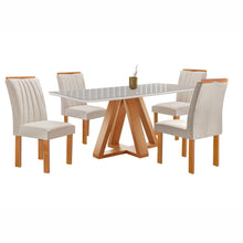 Conjunto Mesa Tampo Smart Plus Vidro Kyra 120CMX90CM 4 Cadeiras Arizona - Foto 2