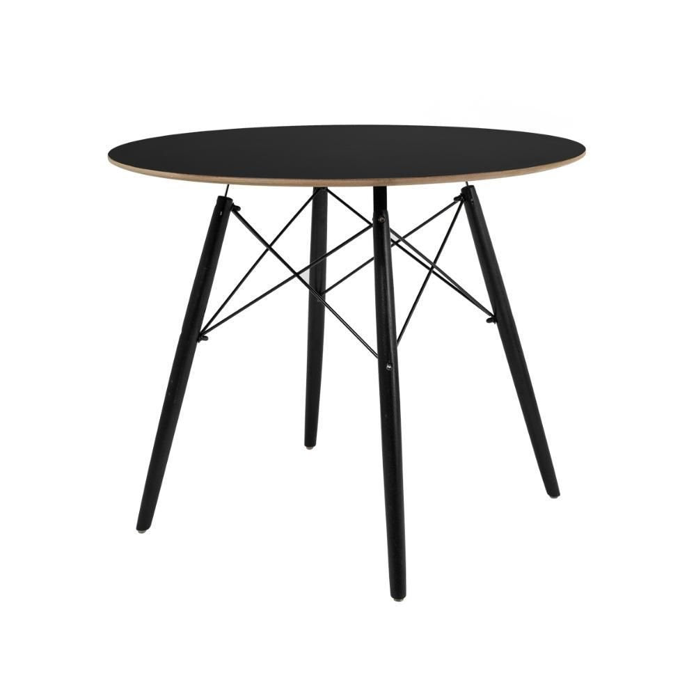 Conjunto Mesa Redonda Eames Black 90cm + 4 Cadeiras Allegra Sala Cozinha Jantar - La Mobilia - Foto 6