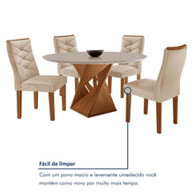 Conjunto Mesa Redonda com 4 Cadeiras Tampo MDF Barcelona Cia dos Móveis - Foto 9