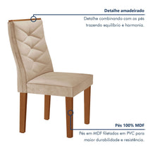 Conjunto Mesa Redonda com 4 Cadeiras Tampo MDF Barcelona Cia dos Móveis - Foto 6