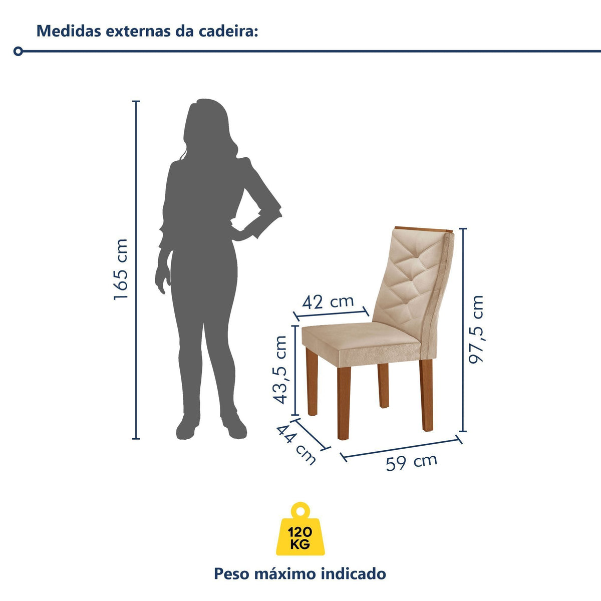 Conjunto Mesa Redonda com 4 Cadeiras Tampo MDF Barcelona Cia dos Móveis - Foto 11