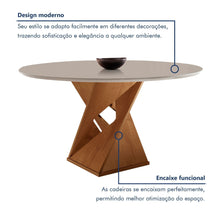 Conjunto Mesa Redonda com 4 Cadeiras Tampo MDF Barcelona Cia dos Móveis - Foto 4