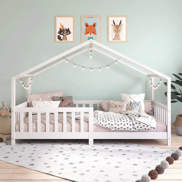 Cama Casinha Montessoriana Solteiro Lisan - 100% Madeira Maciça [Grade de Proteção 32cm] - Imagem 2