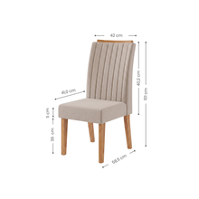 Conjunto Mesa de Jantar MDF/Vidro 4 Cadeiras Inspirare Cia dos Móveis Bege/Mel - Foto 6