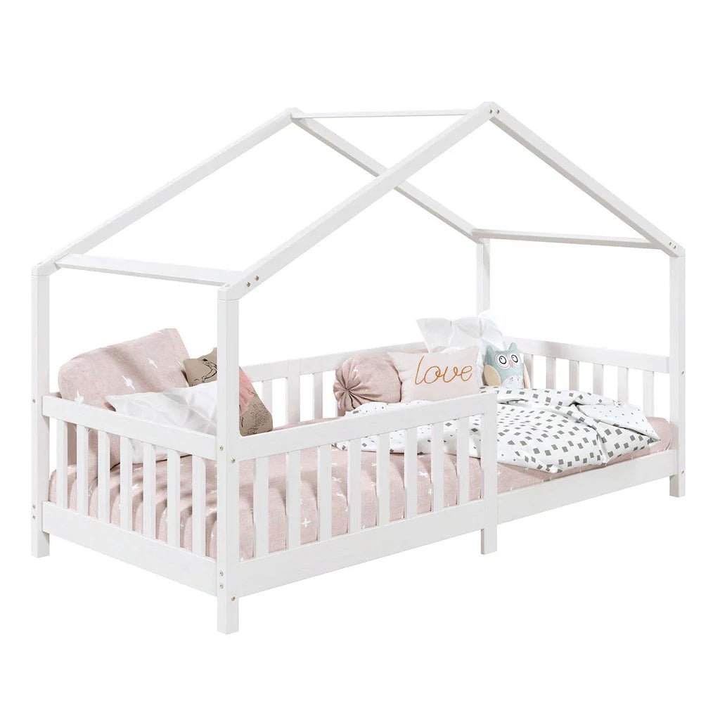 Cama Casinha Montessoriana Solteiro Lisan - 100% Madeira Maciça [Grade de Proteção 32cm] - Imagem 5