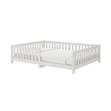 Cama Montessoriana Casal com Grade Eva - 100% Madeira Maciça Branca [Suporta 220kg] - Imagem 6
