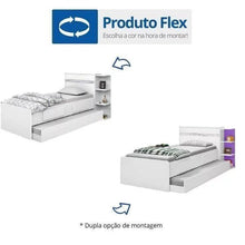 Cama Solteiro Multifuncional com Baú, 2 Gavetas e Auxiliar - 100% Madeira Maciça Branca [Jade Premium] - Imagem 3