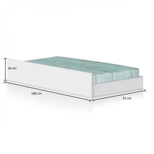 Cama Solteiro Multifuncional com Baú, 2 Gavetas e Auxiliar - 100% Madeira Maciça Branca [Jade Premium] - Imagem 8