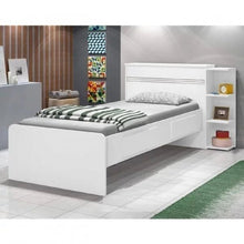 Cama Solteiro Multifuncional com Baú, 2 Gavetas e Auxiliar - 100% Madeira Maciça Branca [Jade Premium] - Imagem 2