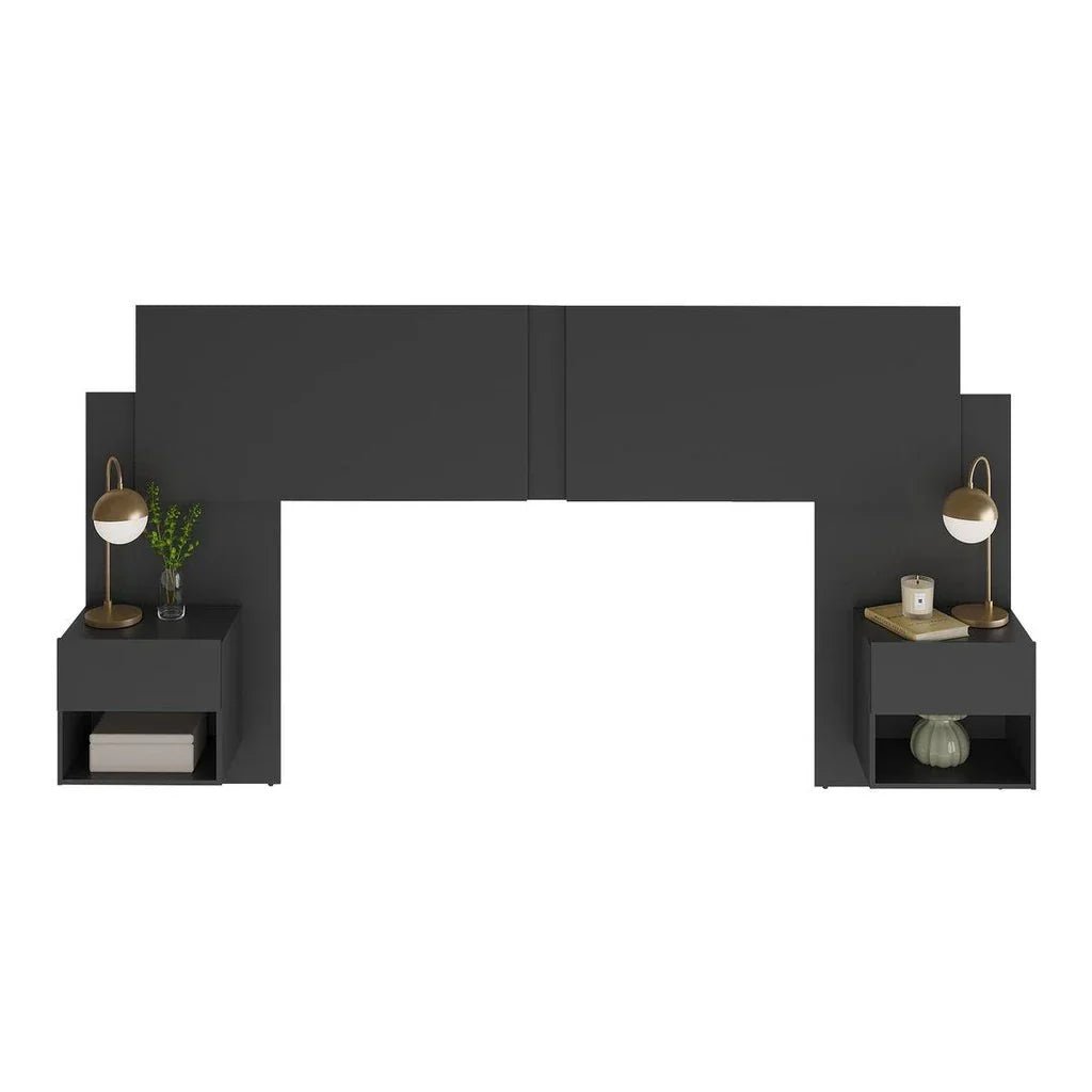 Cabeceira Extensível Casal/Queen com 2 Mesas de Cabeceira - 100% MDF [Kit Completo] - Imagem 2
