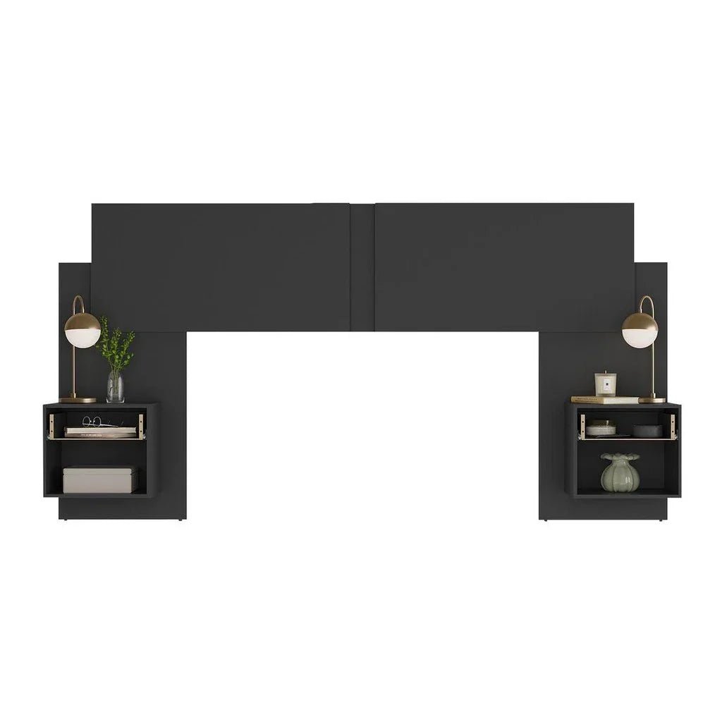 Cabeceira Extensível Casal/Queen com 2 Mesas de Cabeceira - 100% MDF [Kit Completo] - Imagem 3