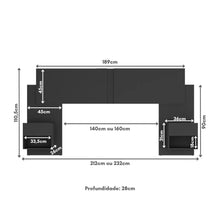 Cabeceira Extensível Casal/Queen com 2 Mesas de Cabeceira - 100% MDF [Kit Completo] - Imagem 5