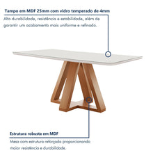 Conjunto Mesa Tampo Smart Plus Vidro Kyra 120CMX90CM 4 Cadeiras Arizona - Foto 3