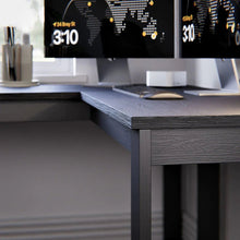 Mesa Escrivaninha de Canto em L Berlim Home Office - 100% MDF Preto/Cinamomo [Design Industrial] - Imagem 7