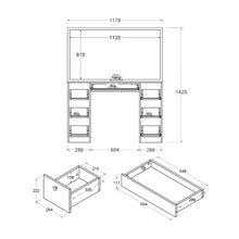 Penteadeira Camarim 7 Gavetas com Espelho e Kit LED Profissional - 100% MDF Branco [Iluminação 3 Tons] - Imagem 4