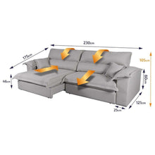 Sofá Retrátil Reclinável 2,30m Nivus Cinza c/ Molas Ensacadas - King House - Imagem 2