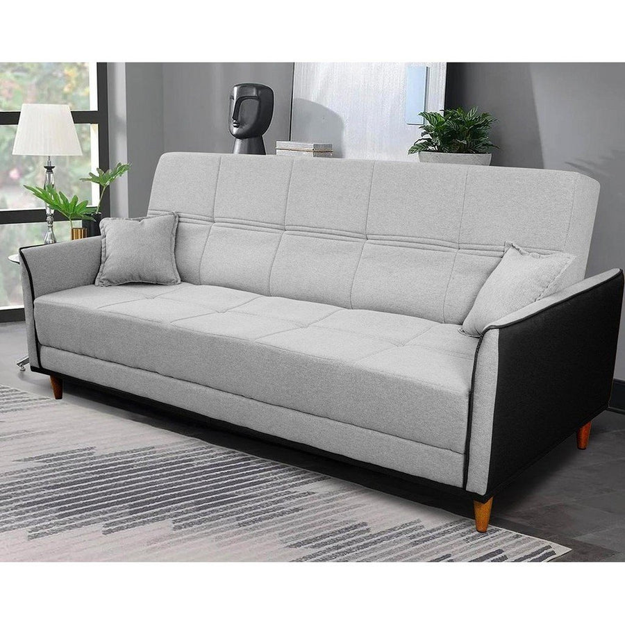 Sofá Cama Sérvia 2,00m Cinza Linho Rustico
