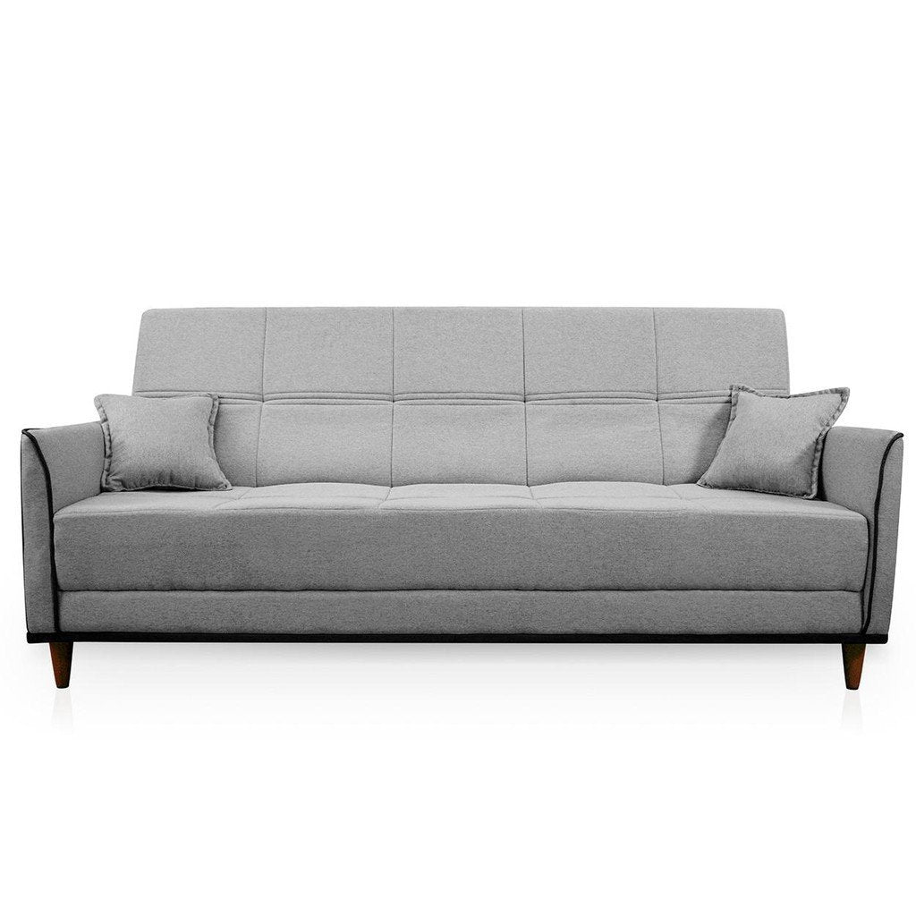 Sofá Cama Sérvia 2,00m Cinza Linho Rustico - Imagem 6