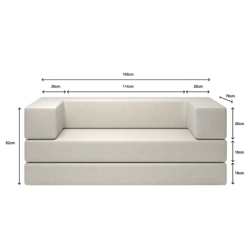 Sofá Cama Buty 2 em 1 Espuma para Sala Quarto Compacto Confortável Prático Ideal para Ambientes Pequenos Apartamento - Imagem 2