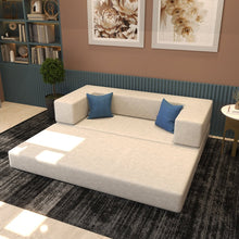 Sofá Cama Buty 2 em 1 Espuma para Sala Quarto Compacto Confortável Prático Ideal para Ambientes Pequenos Apartamento - Imagem 3