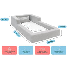 Cama Montessoriana Solteiro Aconchego 100% Espuma Cinza - Imagem 9