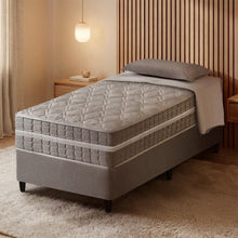 Cama Box Solteiro King Cinza + Colchão Molas Ensacadas Alabama 96x203x61cm - Imagem 2