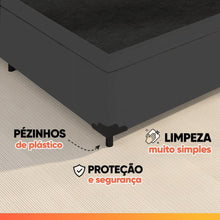 Cama Box Casal Colchão Molas Ensacadas Pillow Maximus 138x188x62cm Cinza / Preto Gazin - Imagem 8