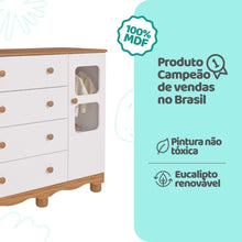 Quarto de Bebê Completo com Berço Americano Ben 3 Em 1 Cômoda Uli 4 Gavetas 100%MDF - Imagem 7
