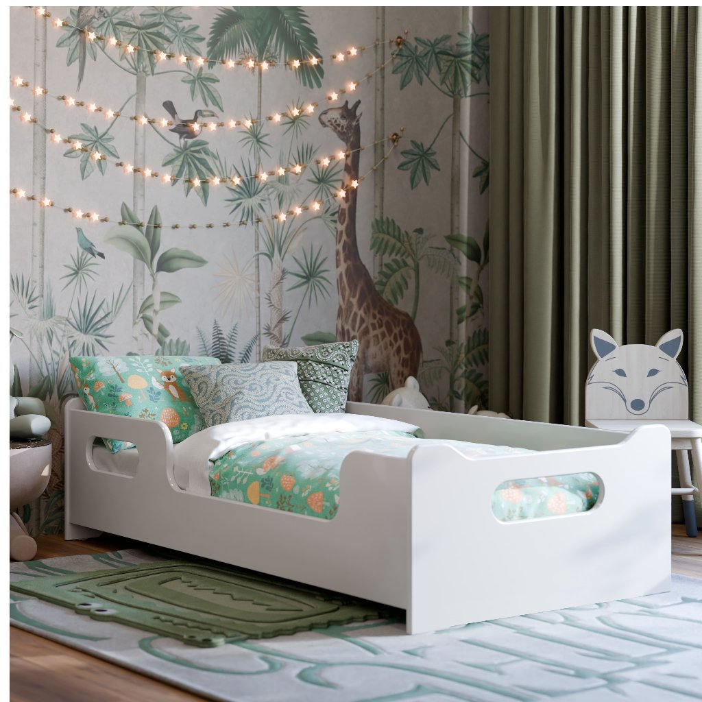 Cama Infantil Montessoriana Baixa Com Colchão Incluso Juvenil Quarto Criança Menina Menino Encanto - Imagem 3