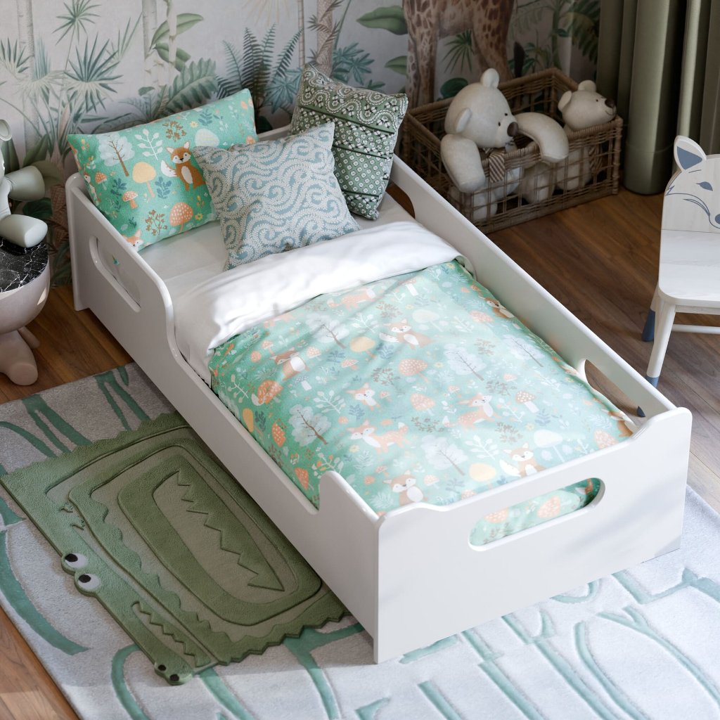 Cama Infantil Montessoriana Baixa Com Colchão Incluso Juvenil Quarto Criança Menina Menino Encanto - Imagem 5