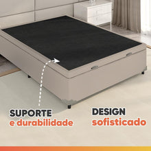 Cama Box Baú Casal Colchão Molas Flora Bege 138x188x61cm - Imagem 8