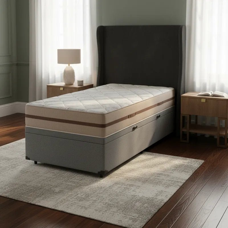 Cama Box Baú com Colchão de Molas Ensacadas Classic Pocket Solteiro 78cm - Imagem 2