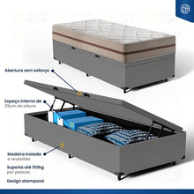 Cama Box Baú com Colchão de Molas Ensacadas Classic Pocket Solteiro 78cm - Imagem 6