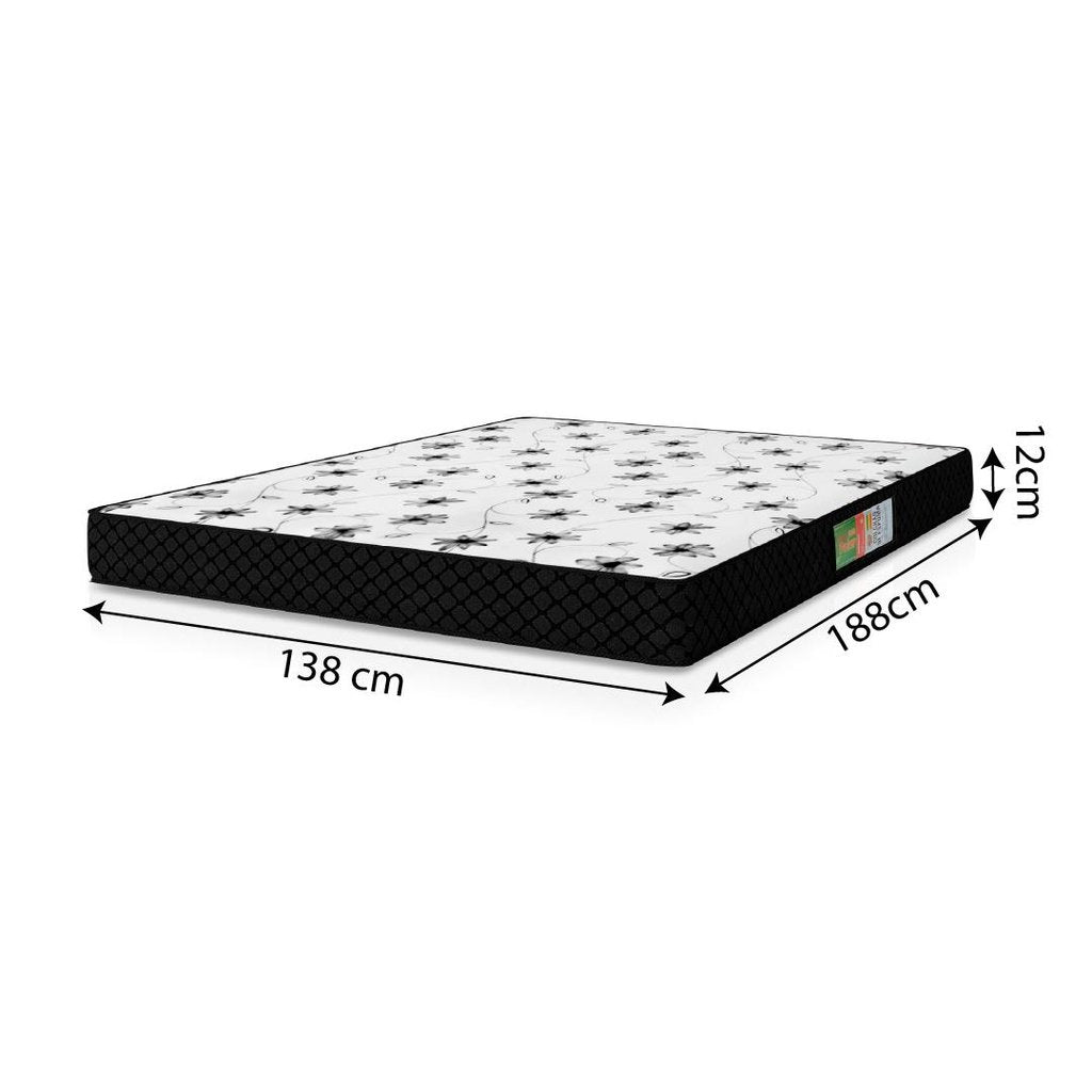 Cama Box Com Baú Casal Colchão Espuma 138x188x53cm Polar Branco / Preto - Imagem 4