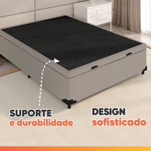 Cama Box Baú Colchão Casal Molas Ensacadas City Pillow Top 138x188x64cm Branco / Bege Hellen - Imagem 9