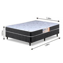 Cama Box Casal Conjugado Granada Umaflex Preto/branco Flor - Imagem 3