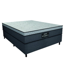 Cama Box Casal Colchão Gazin Molas Ensacadas 138x188x62cm Linho Grafite / Preto - Suporta até 120Kg por Pessoa