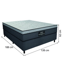 Cama Box Casal Colchão Gazin Molas Ensacadas 138x188x62cm Linho Grafite / Preto - Suporta até 120Kg por Pessoa - Imagem 3