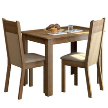 Conjunto Sala de Jantar Mesa Tampo de Madeira com 2 Cadeiras - Imagem 2