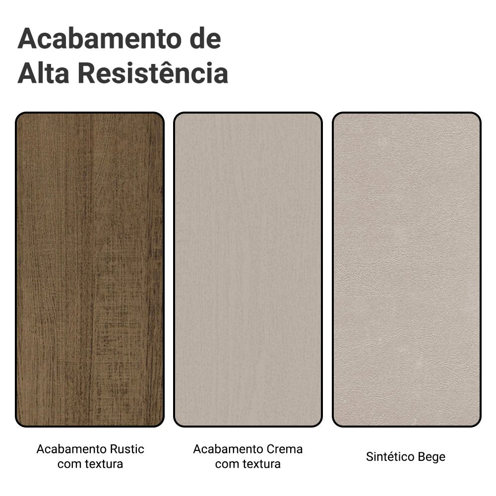 Conjunto Sala de Jantar Mesa Tampo de Madeira com 2 Cadeiras - Imagem 9