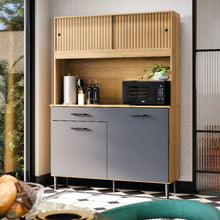 Armário De Cozinha Compacto Com 4 Portas E 1 Gaveta - Imagem 2